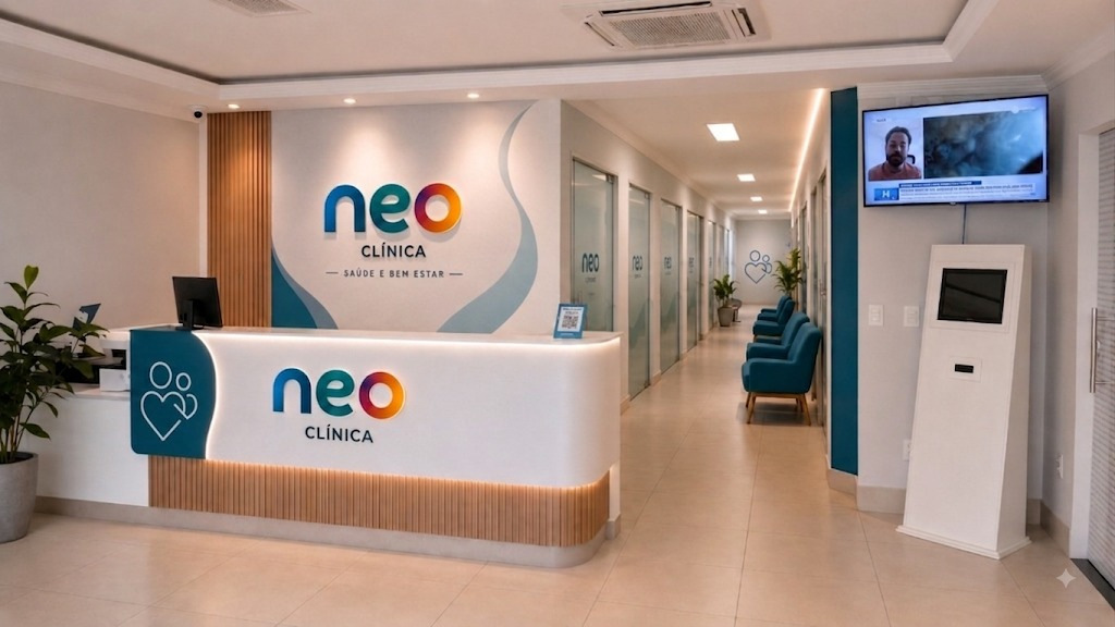 Recepção da Neo Clínica Saúde e Bem-Estar